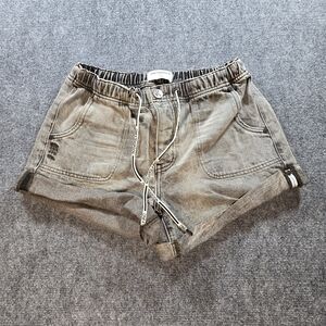 One Teaspoon Shabbies Bandits Cream Denim Shorts Womens M